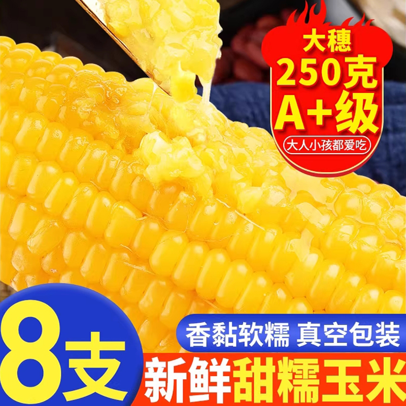 新鲜玉米棒糯玉米真空真空包装黑玉米黏苞米当季脂甜玉米粒减现摘