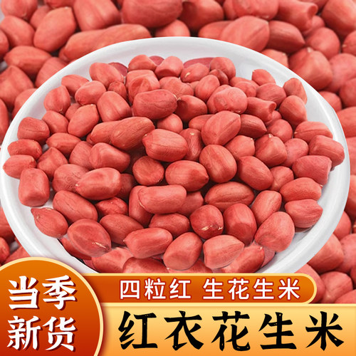 新货红皮花生生花生米