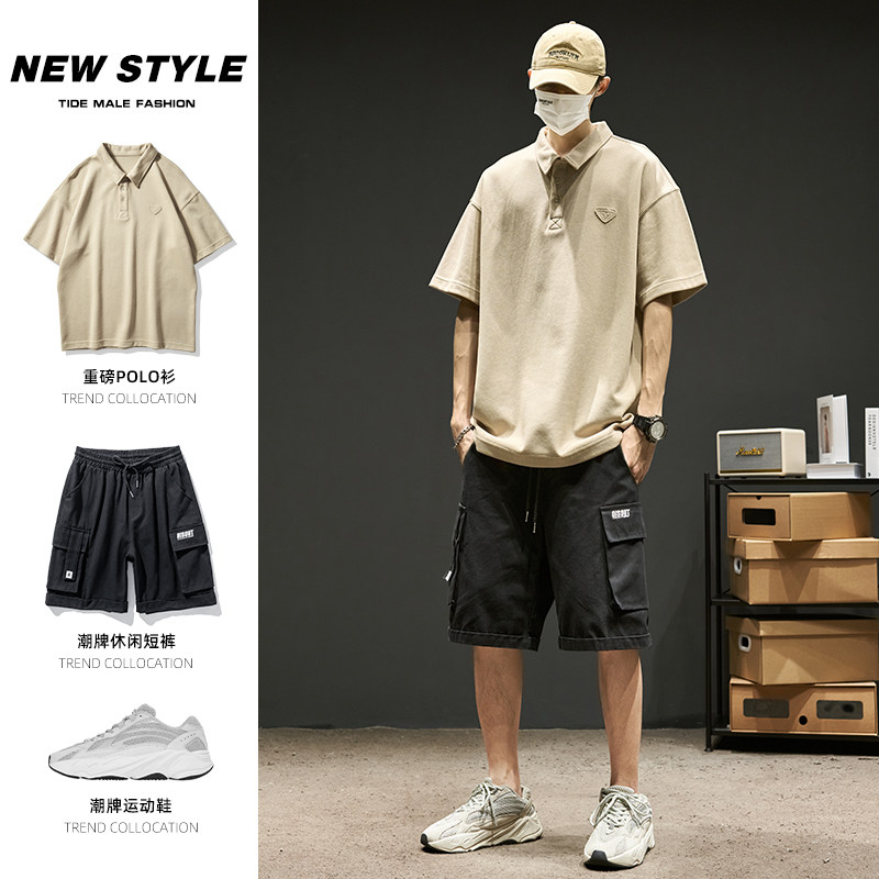 男士夏季套装日系cityboy高级感休闲简约新潮穿搭酷帅男装衣服ins
