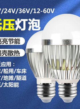 12V24V36低压LED球泡灯E27螺口太阳能机床电瓶地摊节能超亮灯泡