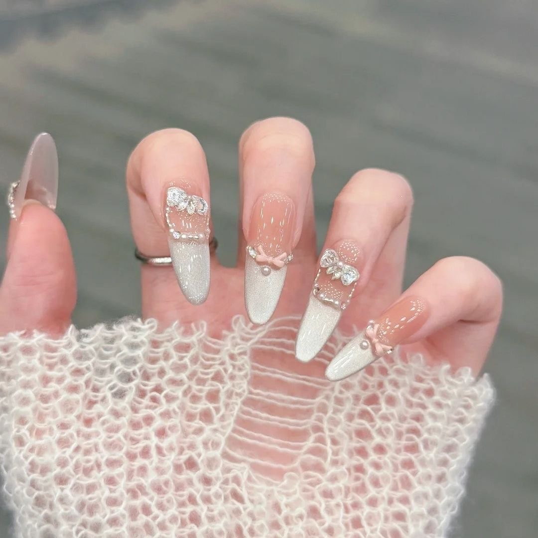 【长甲3.0合集】纯手工穿戴甲爆闪清透高级感美甲新款气质甲片