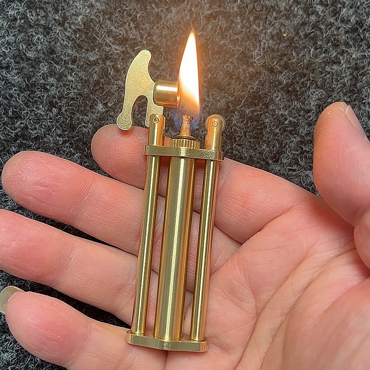 黄铜手工煤油打火机 经典砂轮煤油打火机 铜材质打火机 包邮