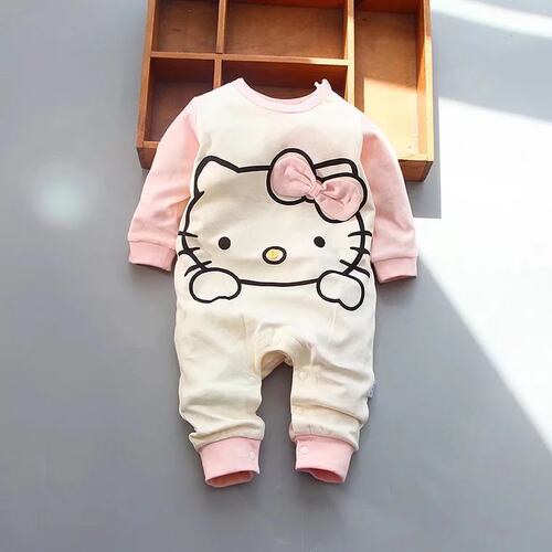 六百天一1岁纯棉女衣服0-3-6个月装婴儿连体春秋外出潮男宝宝公主