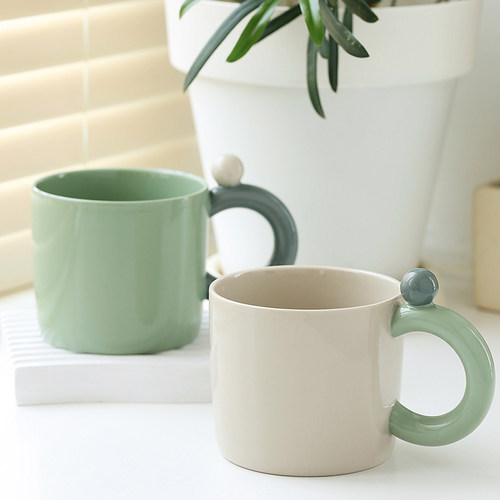 清新拼色咖啡杯下午茶果汁杯