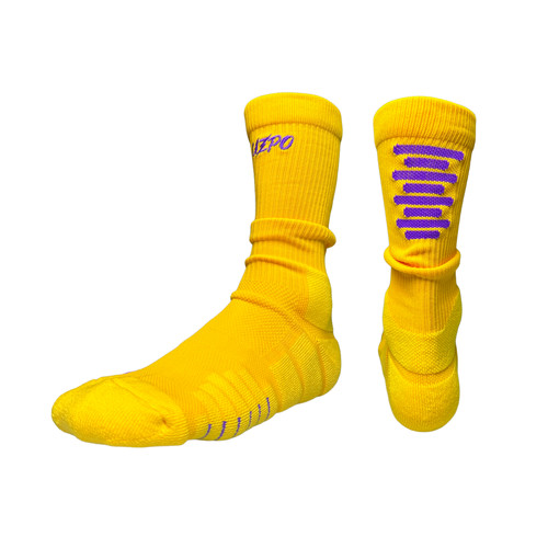 UZPO 篮球袜毛巾底高帮加厚耐磨防滑球队色横条能量条