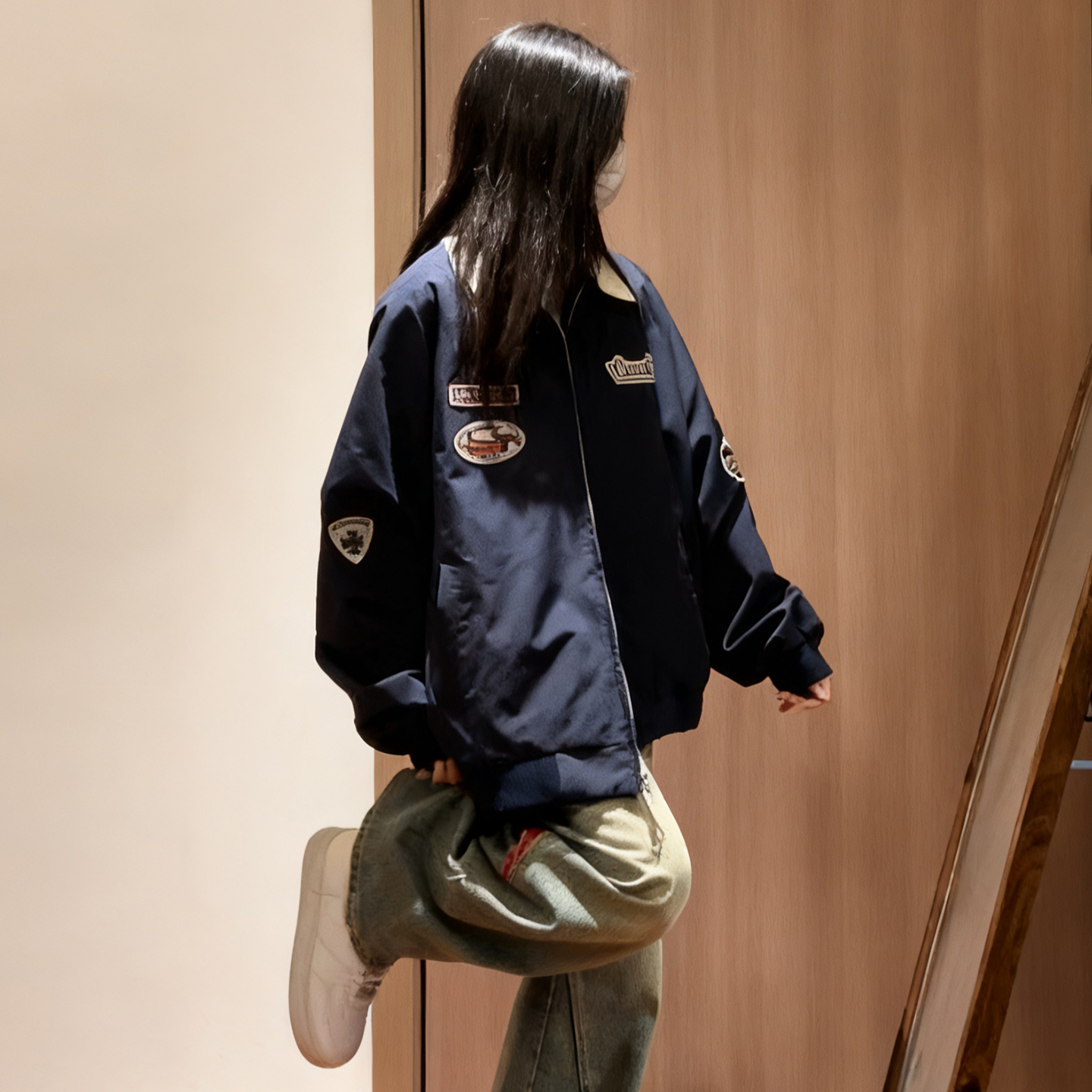 美式夹克棉服女款2025新款棒球服棉衣学生夹棉外套冬季加厚棉袄女