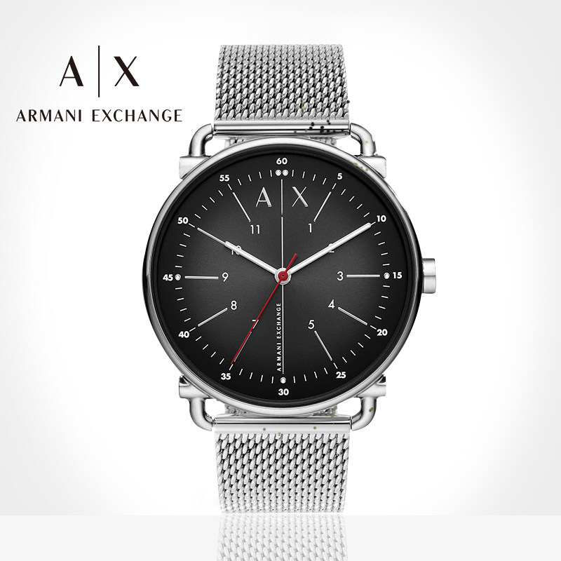 Armani阿玛尼简约复古男士石英手表学生情侣正品腕表AX2900