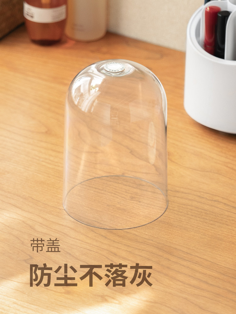 게으른 코너 메이크업 브러쉬 보관 배럴 회전 펜 홀더 데스크탑 방진 보관 배럴 립스틱 눈썹 연필 보관 상자