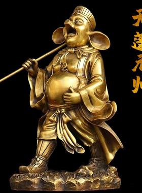 纯铜猪八戒摆件 铜猪天蓬元帅神像天蓬元帅铜像 生肖猪家居装饰品
