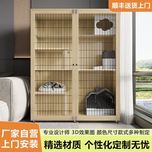 窝别墅猫室内屋大双层猫爬空间实木猫猫柜架一体豪华猫笼家用