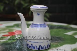 景德镇传统陶瓷青花玲珑瓷酱油瓶醋瓶壶油壶酒壶 釉下环保中式