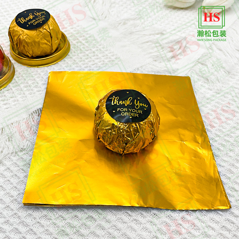 蛋黄酥包装锡纸雪媚娘铝箔纸巧克力月饼喜蛋牛轧糖烘焙点心包装纸