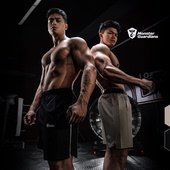 Monster Guardians男子春夏吸湿速干跑步运动健身训练四分短裤