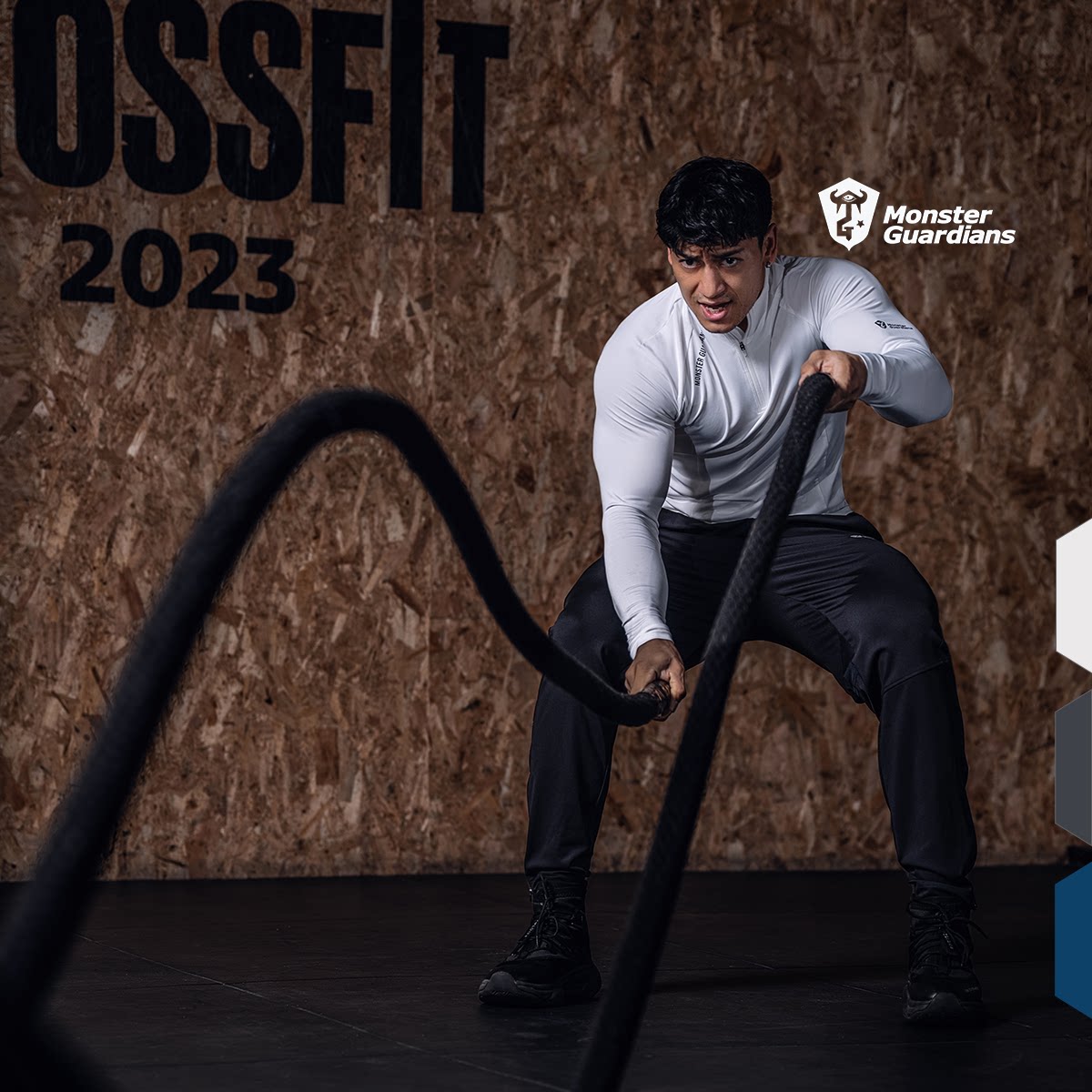 Monster Guardians健身衣男半拉链训练服T恤跑步运动长袖高弹上衣