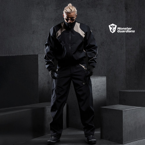 MSGD男子秋冬加绒休闲套装