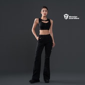 Guardians暗夜系列运动裤 喇叭裤 女夏休闲修身 裤 黑色工装 Monster