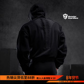 休闲加绒运动套装 Monster Guardians勇士系列秋冬黑色卫衣卫裤 男