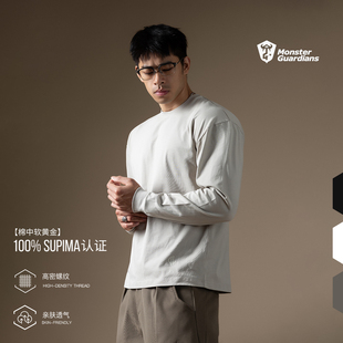 休闲圆领长袖 N系列匹马棉基础款 T恤内搭打底男 Guardians Monster