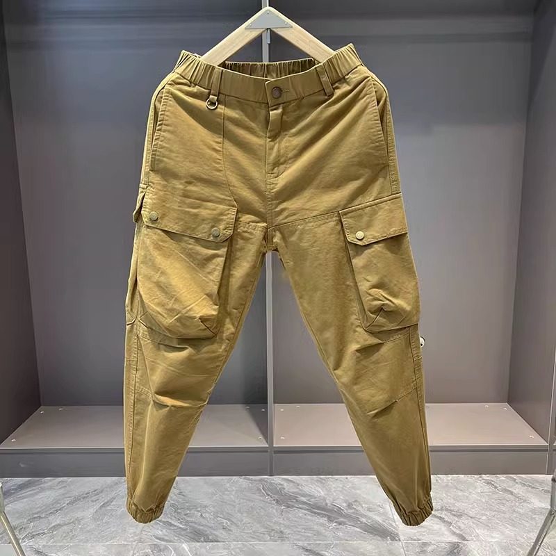 春秋卡其色百搭工装裤男韩版大口袋青年新款宽松裤,男装,休闲裤,淘宝优惠券,粉丝福利购,淘宝优惠卷