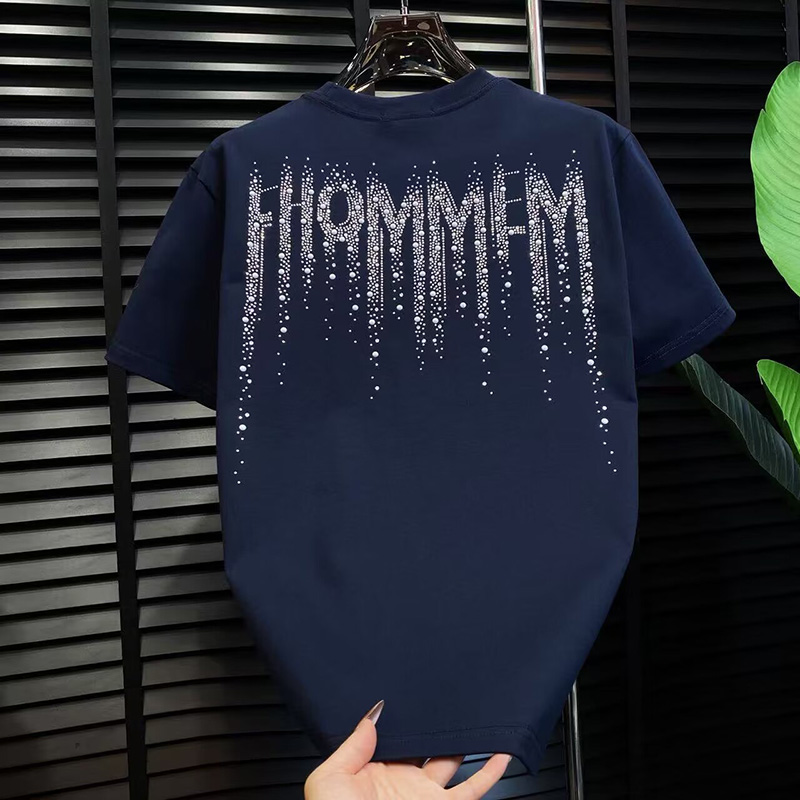 烫钻字母个性网红潮牌短袖T恤