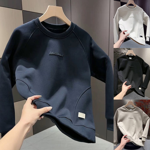 拼接设计男士休闲百搭加绒卫衣