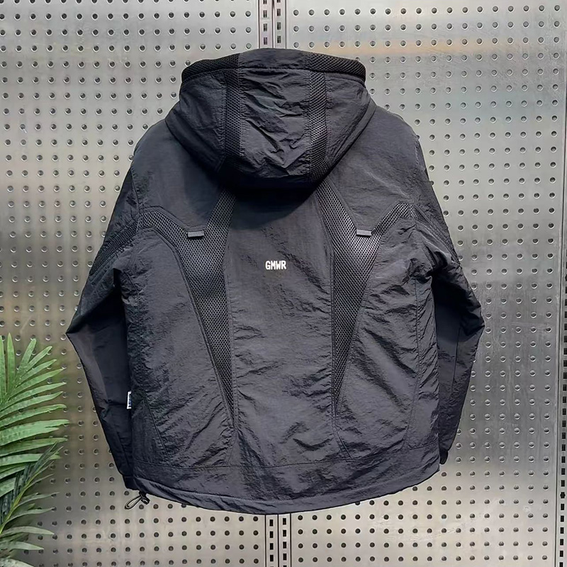 EHW加棉拼接连帽冲锋衣棉服