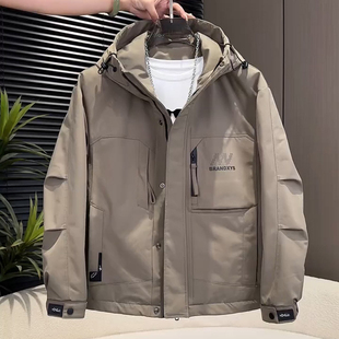 百搭潮流帅气男装 重磅秋冬新款 外套时尚 连帽工装 夹克冲锋衣潮 男士
