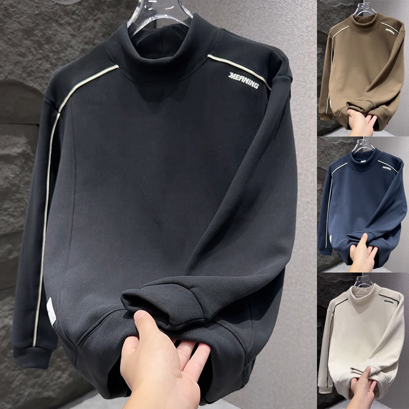 新款时尚男士半高领保暖卫衣
