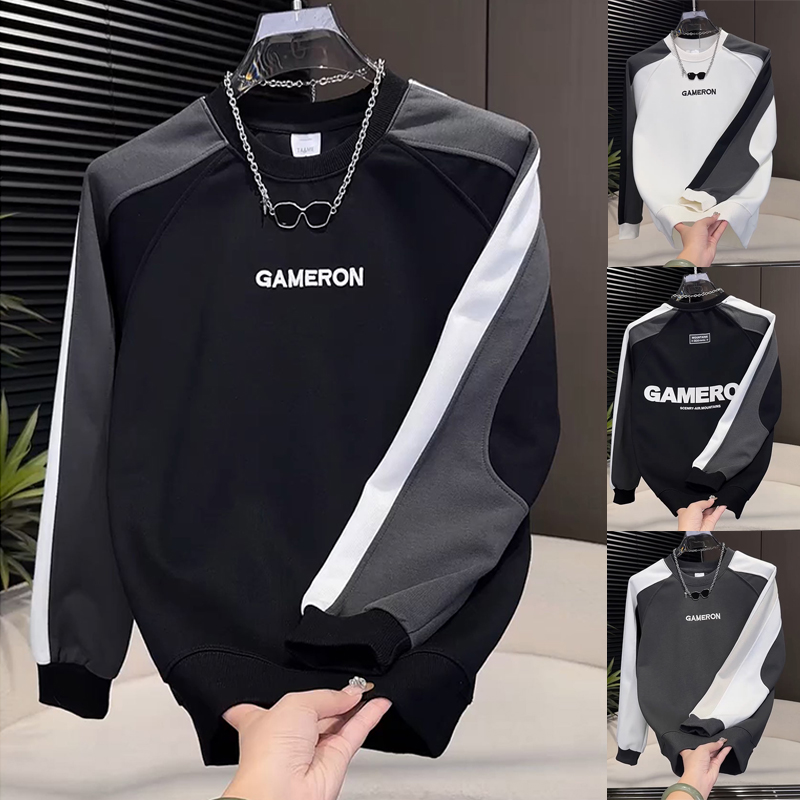 撞色字母高级感打底潮牌个性卫衣