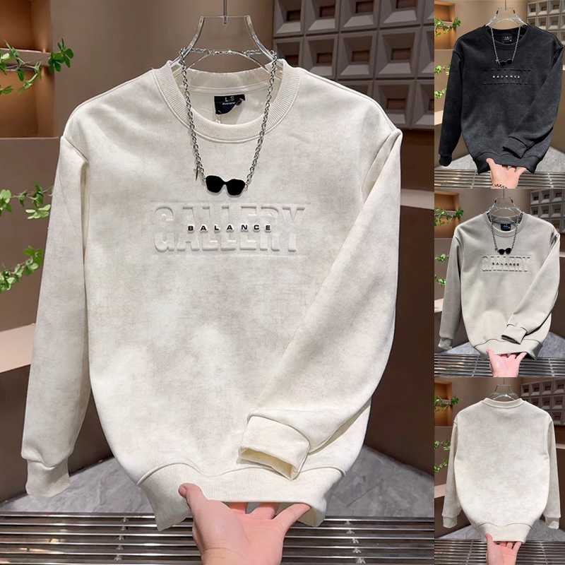 潮牌字母印花圆领卫衣男女同款