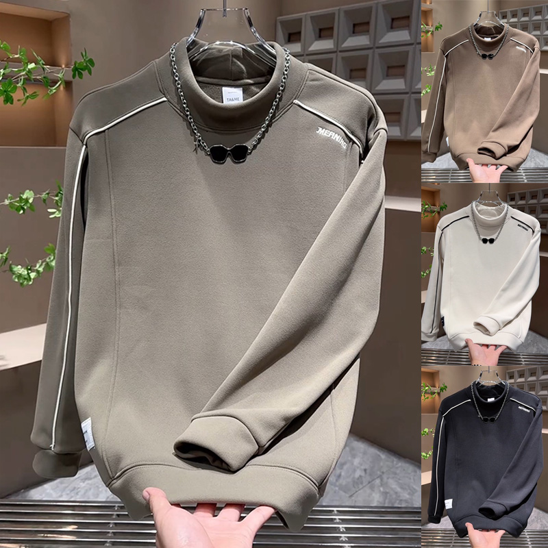 韩版简约字母明线拼接气质卫衣