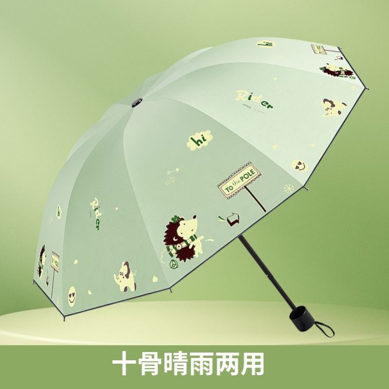 雨伞十骨双人大号雨伞男女太阳伞遮阳防晒防紫外线晴雨两用伞折叠