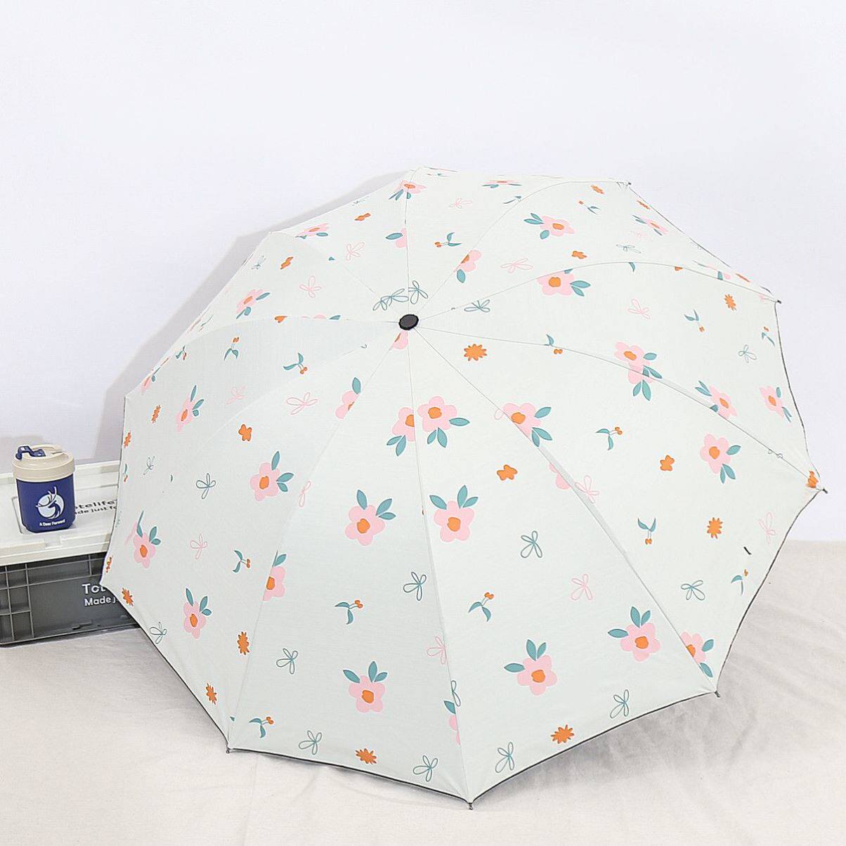 法式雨伞女晴雨两用十骨双人大号黑胶遮阳防晒防紫外线折叠太阳伞