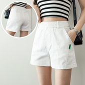 松紧腰显瘦弹力百搭休闲短裤 夏季 女高腰宽松a字热裤 牛仔短裤 新款