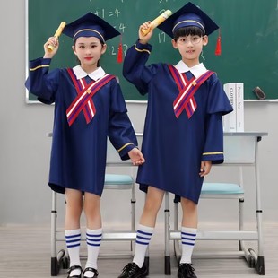 男女毕业照 服装 拍照礼服小学生毕业季 儿童博士服幼儿园学士服套装