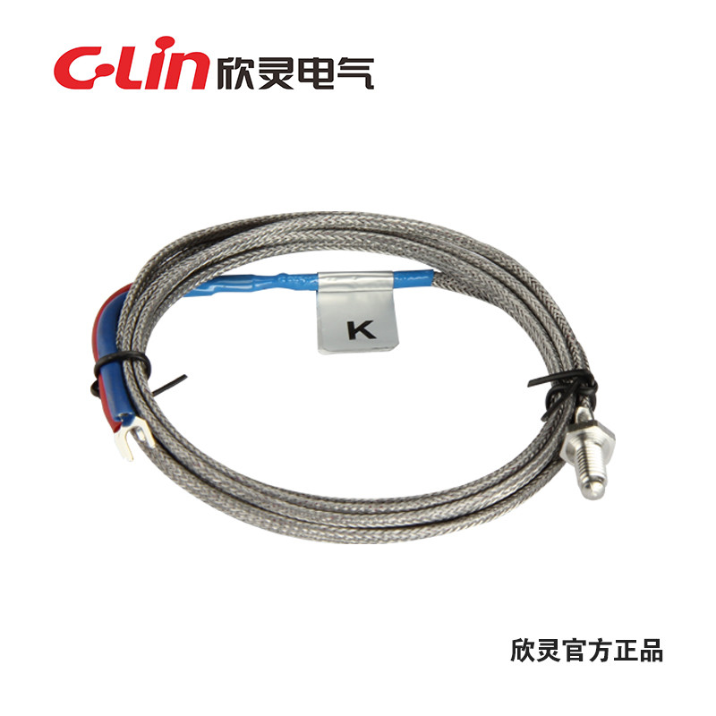 欣灵温度传感器罗丁式热电偶K WRNT-02 E WRET-02测温范围0~400度