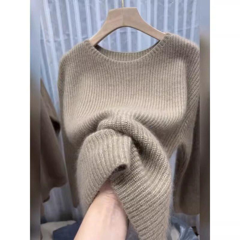 品牌正品女装衣服断码特价清仓 不退换-驼色长袖软糯毛衣女秋冬季