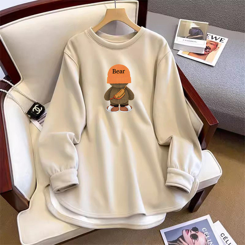 品牌折扣正品女装断码清仓特价不能退换中长款卫衣打底衫女
