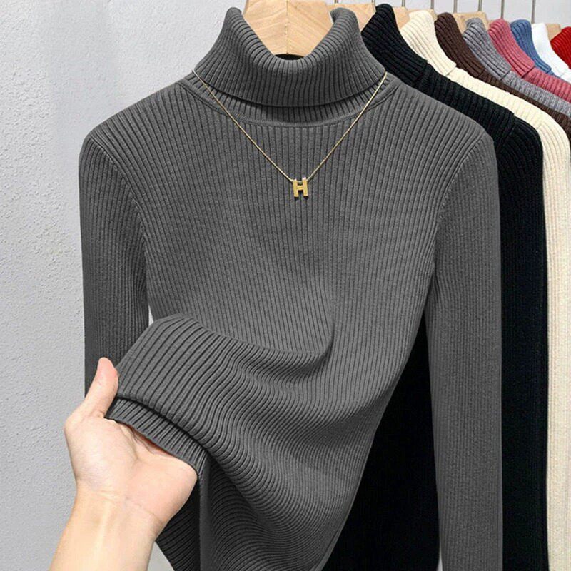 品牌正品女装衣服断码特价清仓 不退换-格雷灰色半高领打底针织衫