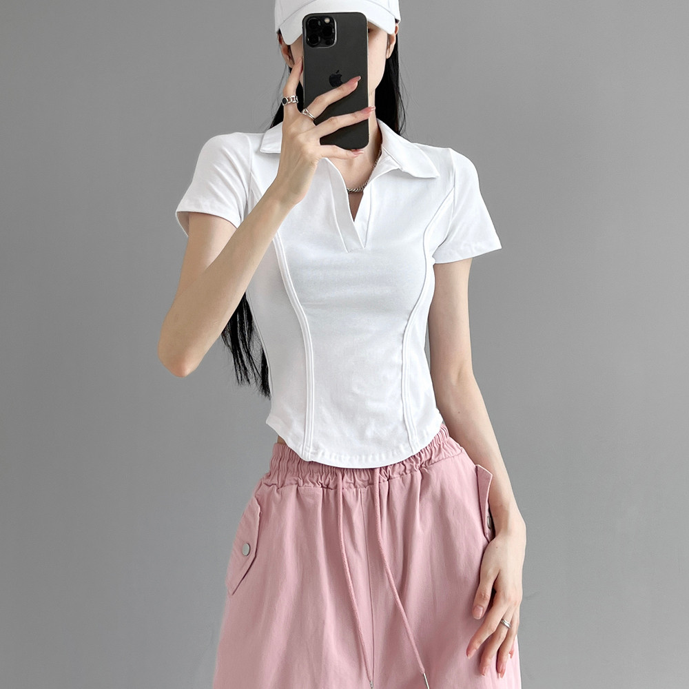 品牌折扣正品女装断码清仓特价不能退换欧美辣妹风正肩短袖T恤