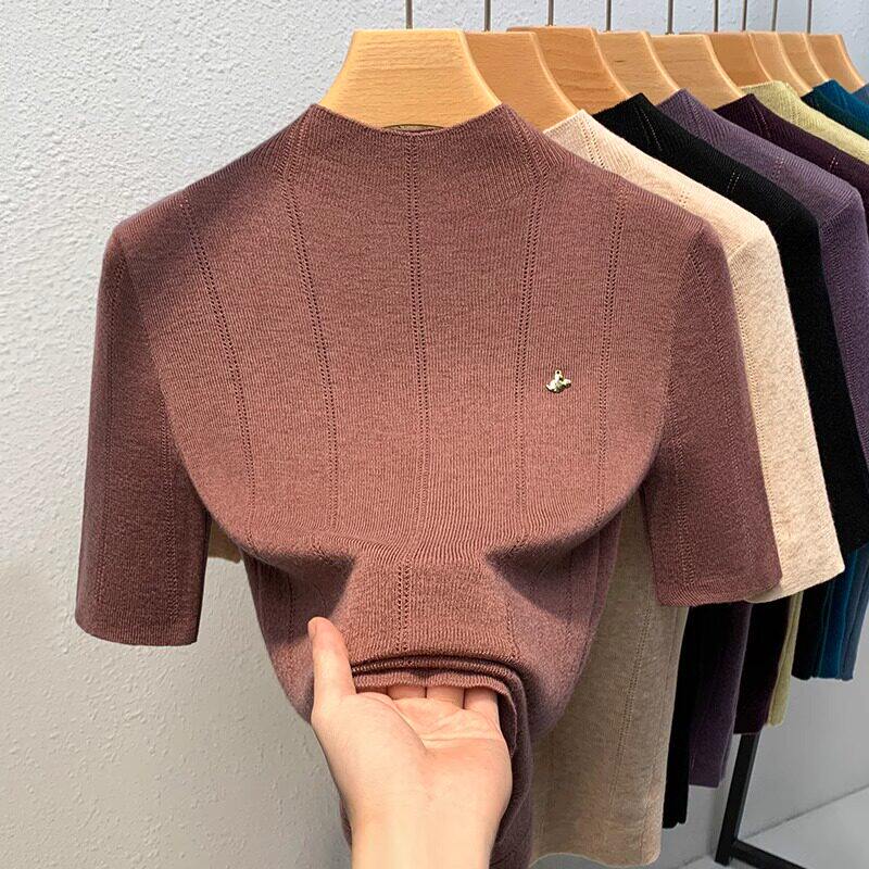 品牌折扣正品女装断码清仓特价不能退换羊毛针织半高领打底衫女