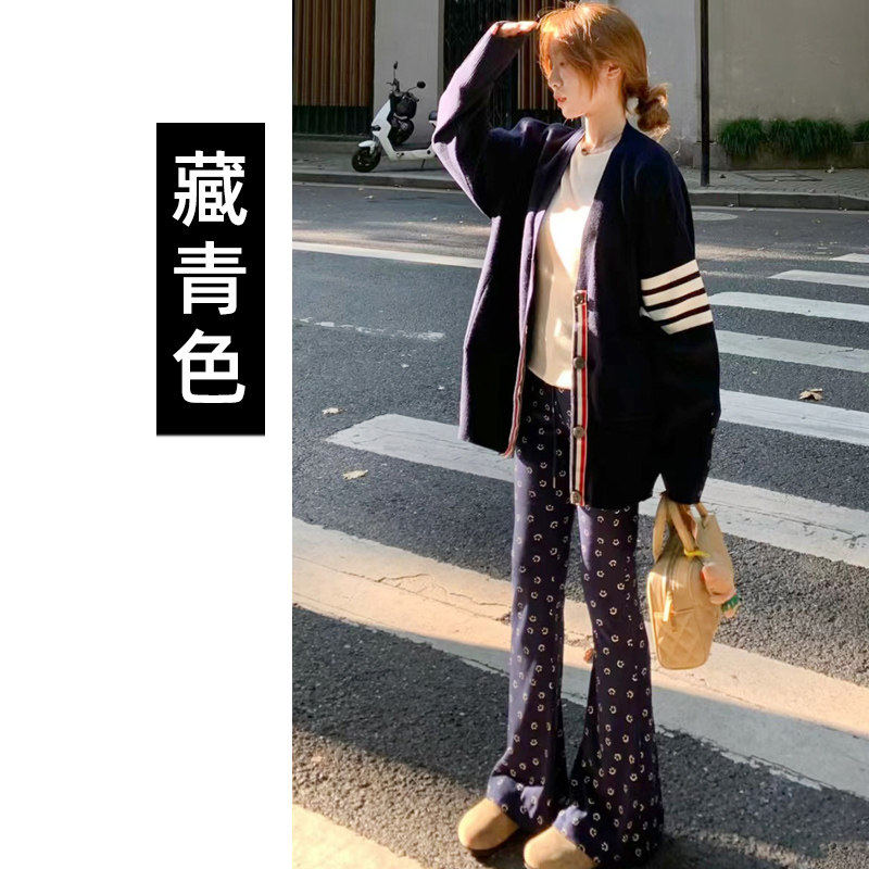 品牌折扣正品女装断码清仓特价不能退换笑脸喇叭裤女秋冬新款复古
