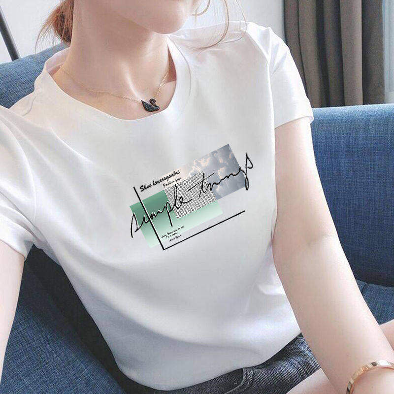品牌折扣正品女装断码清仓特价不能退换白色短袖t恤女夏季新款宽
