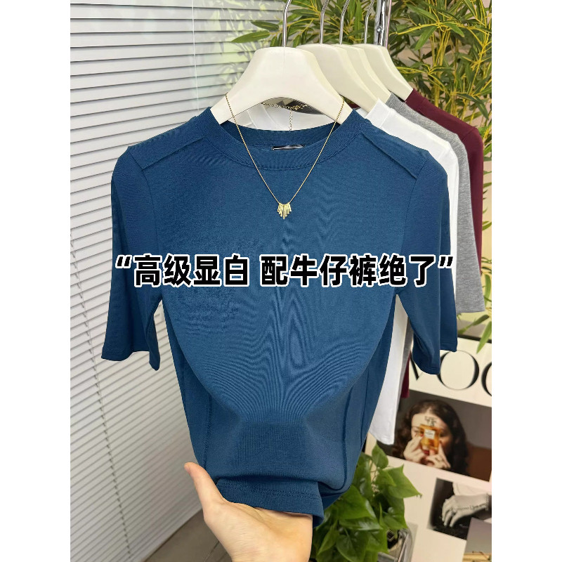 品牌折扣正品女装断码清仓特价不能退换灰色小立领中袖打底衫女秋