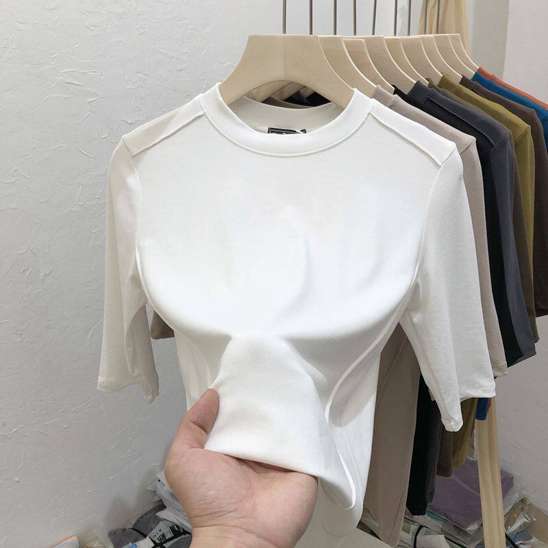 品牌折扣正品女装断码清仓特价不能退换灰色中袖打底衫女秋季新款