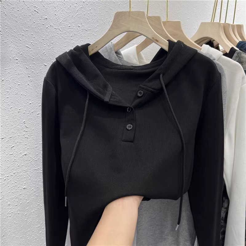 品牌折扣正品女装断码清仓特价不能退换欧货连帽长袖T恤女春秋新