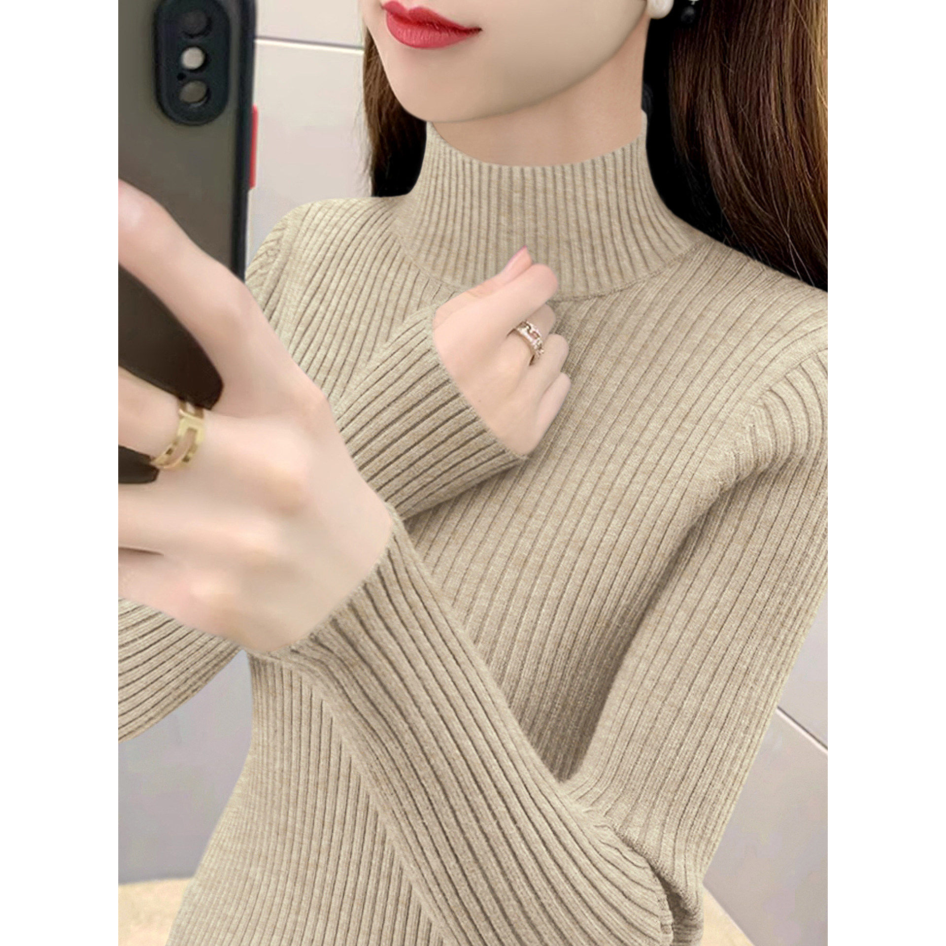 品牌正品断码特价清仓衣服 不退换-加厚内搭保暖打底衫女冬