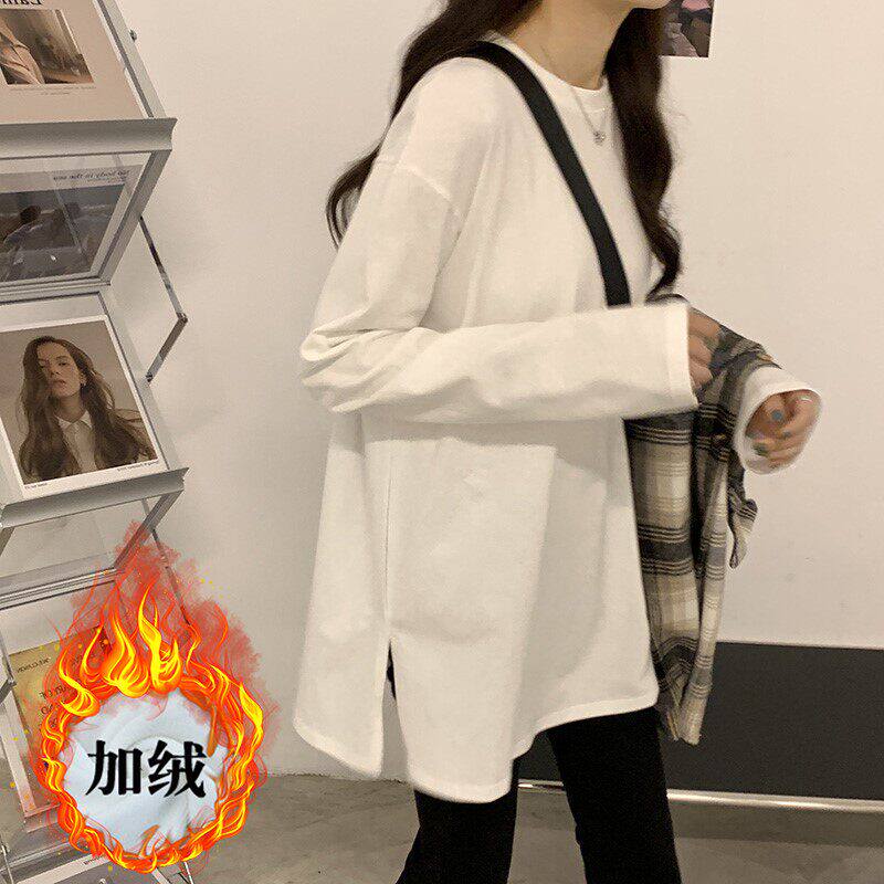 品牌折扣正品女装断码清仓特价不能退换中长款长袖T恤秋冬遮屁股