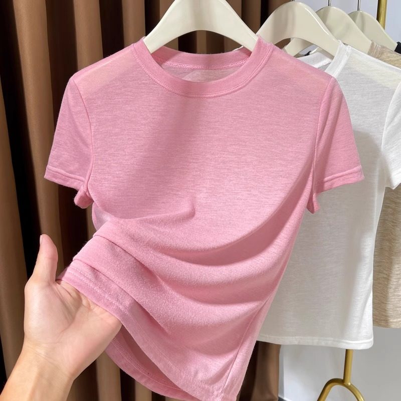 品牌折扣正品女装断码清仓特价不能退换薄款白色面膜短袖T恤女夏