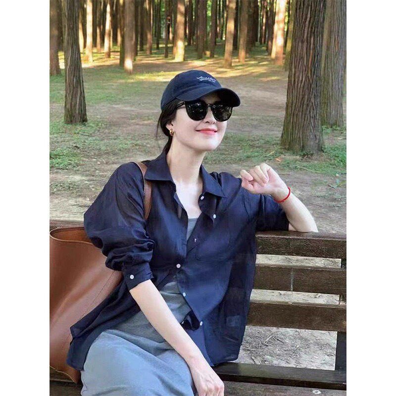 品牌正品女装衣服断码特价清仓 不退换-法式长袖防晒衬衫女夏季薄